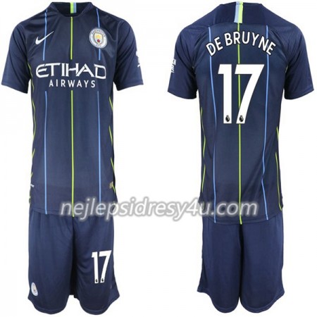 Fotbalový Dres Manchester City De Bruyne 17 Dětské Venkovní 2018/19